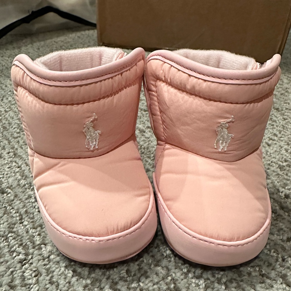 Polo Ralph Lauren Baby Girl Hamilten Bootie Pink Sz 0